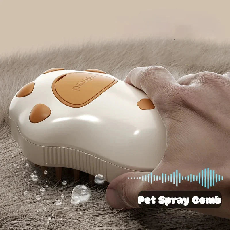 Electric Cat Steam Brush β 3-In-1 Pet Grooming Comb with Water Spray for Cats and Dogs, USB Rechargeable